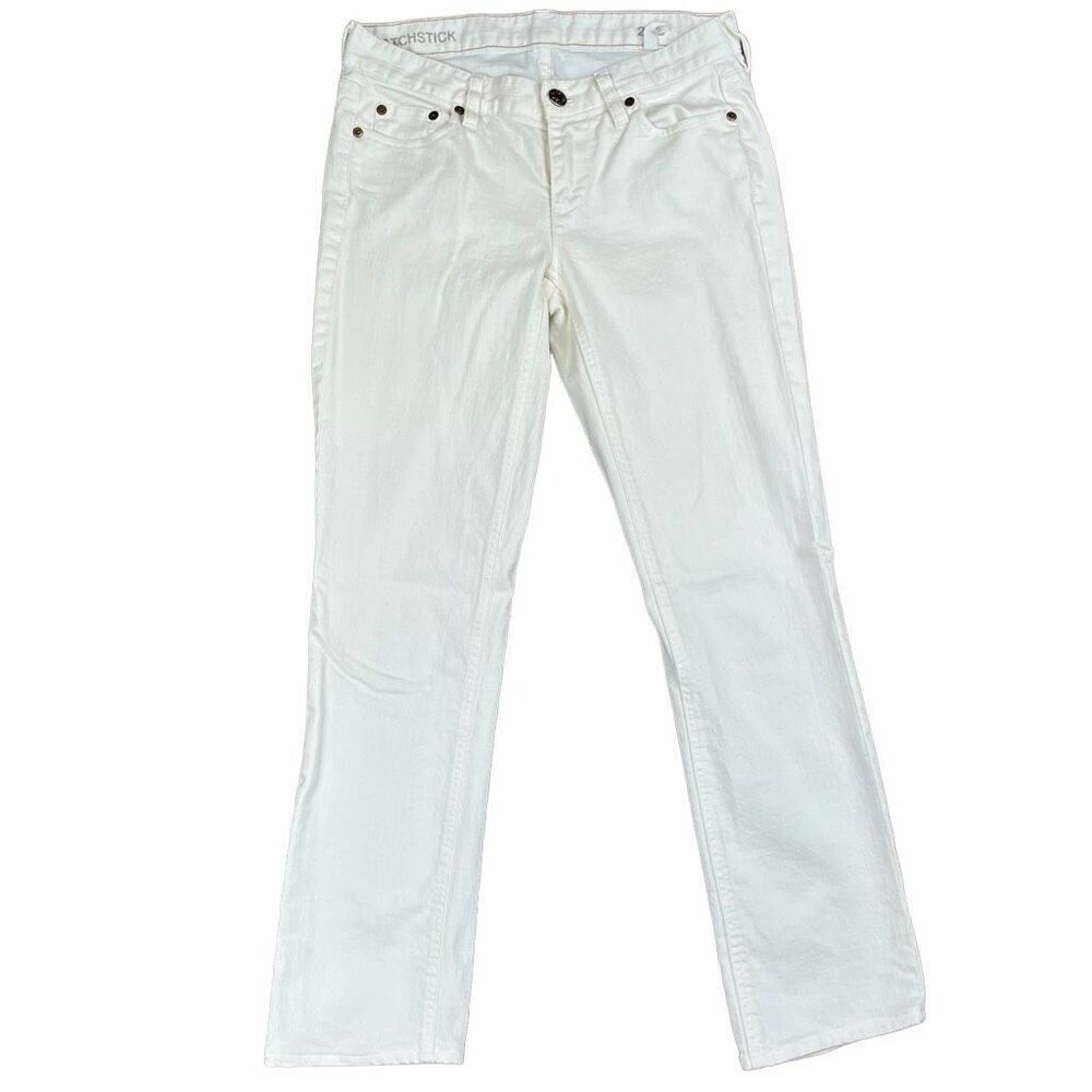 J. Crew Matchstick White Jeans 27S Skinny